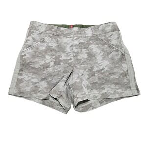 Spanx Stretch Twill Shorts Size XL Gray Camo 4 Way Stretch Pockets #20318R‎